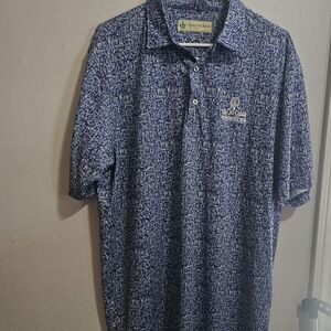 Donald Ross Golf Polo Shirt The Old Course Mens Sz M Blue